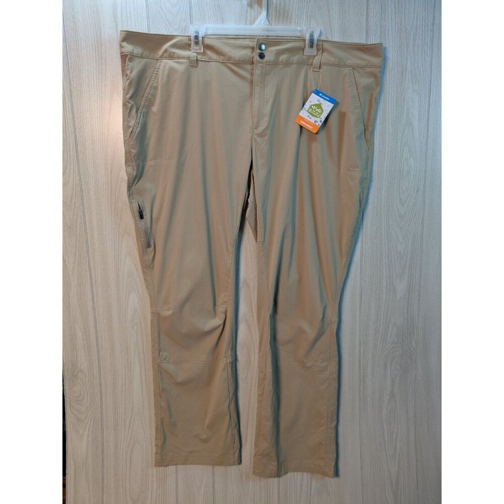 NEW Columbia Jambe Droite Hiking Pants Tan Khaki Women's Sz 24 W Omni Shield - Picture 1 of 11